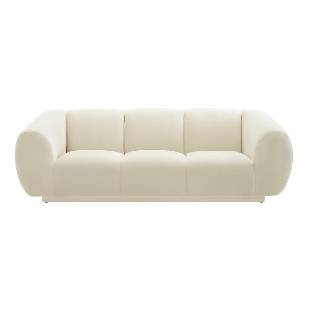 Emmet Cream Velvet Sofa. Picture 13