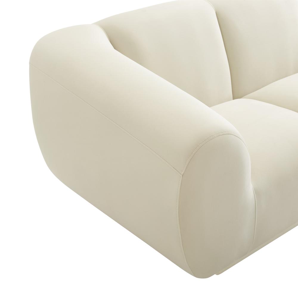 Emmet Cream Velvet Sofa. Picture 15