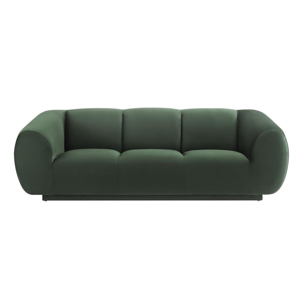 Emmet Forest Green Velvet Sofa. Picture 9