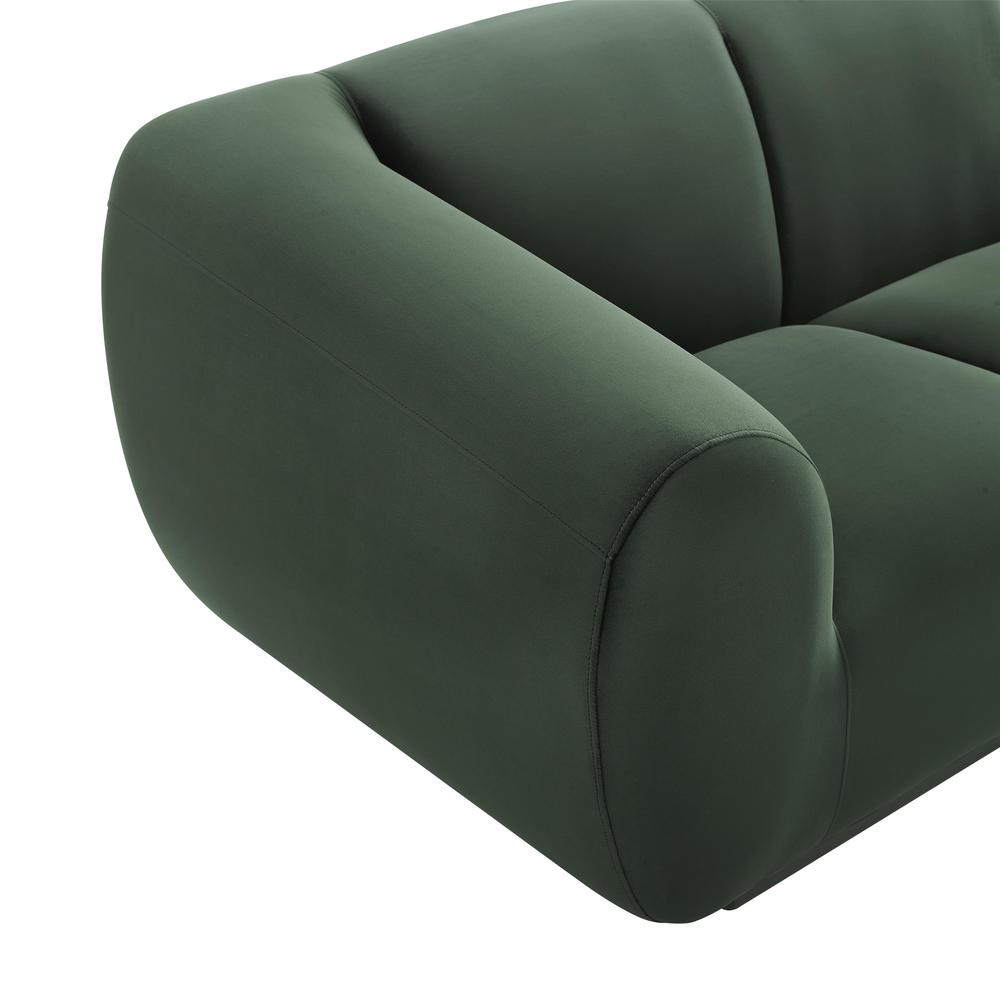 Emmet Forest Green Velvet Sofa. Picture 11