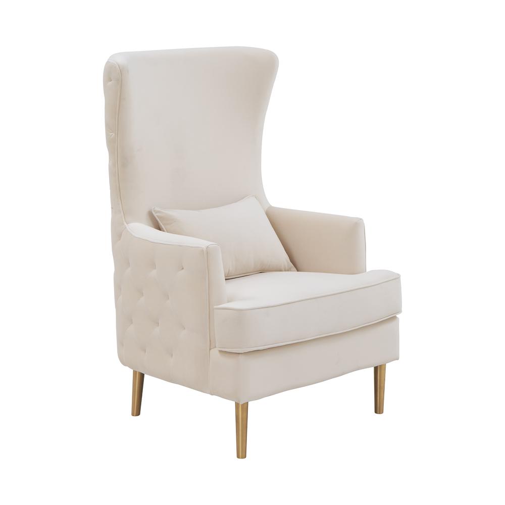 Alina Cream Tall Tufted Back Chair. Picture 1