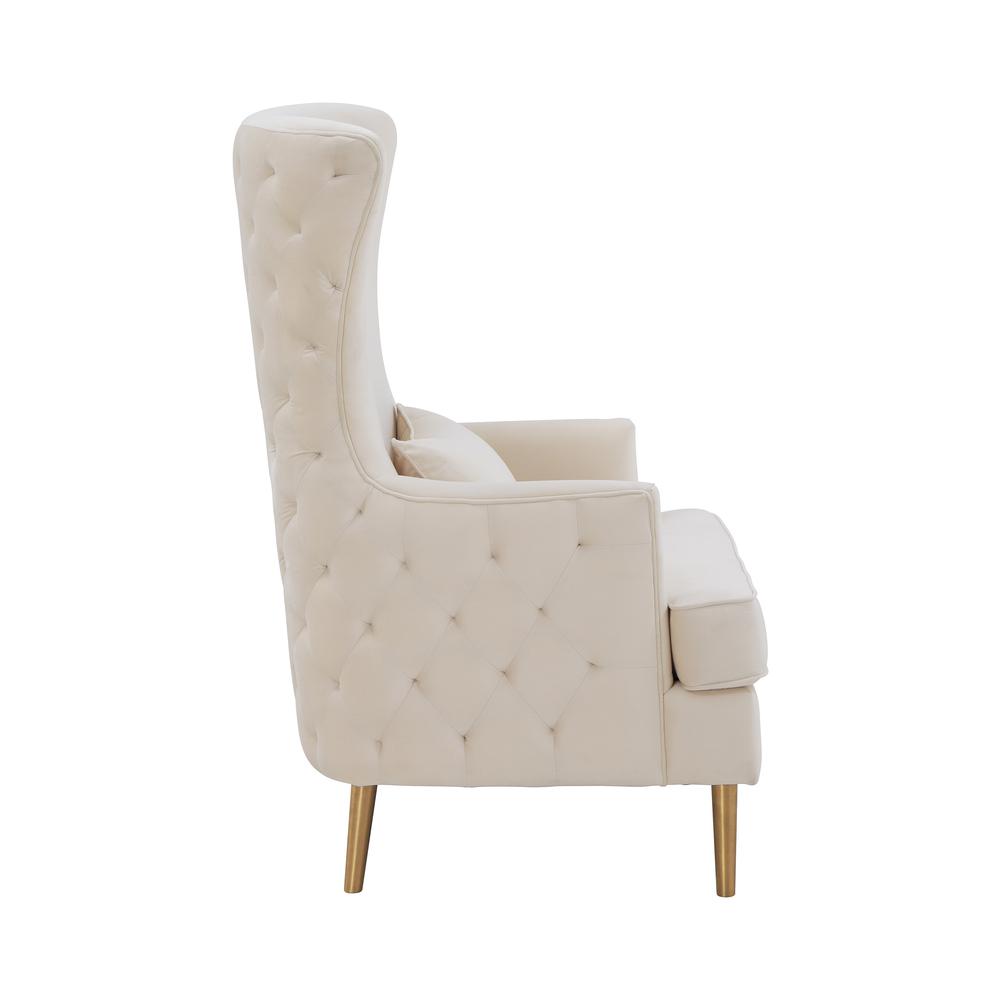 Alina Cream Tall Tufted Back Chair. Picture 12