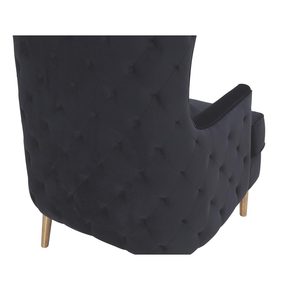 Alina Black Tall Tufted Back Chair. Picture 14