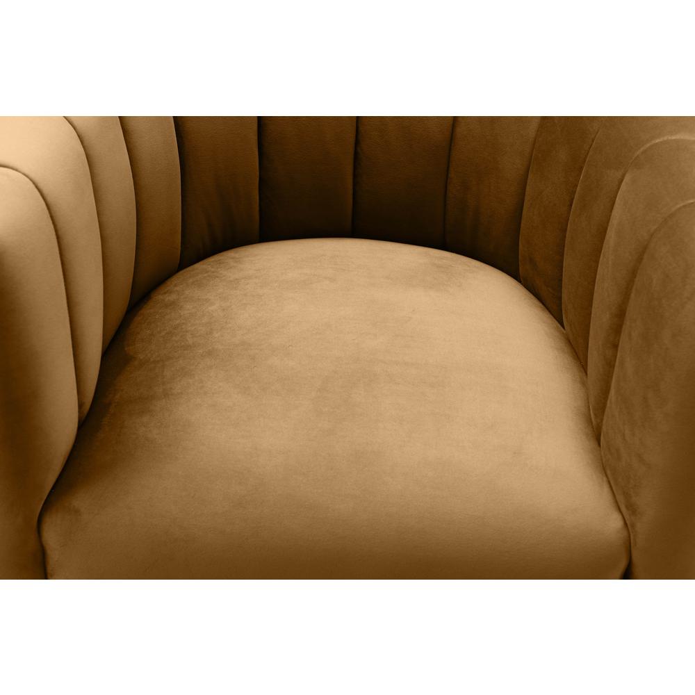 Magnolia Cognac Velvet Chair. Picture 10