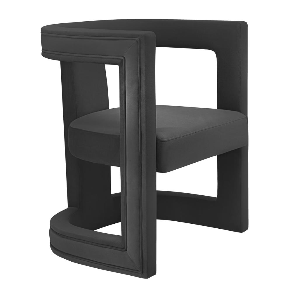 Ada Black Velvet Chair. Picture 1