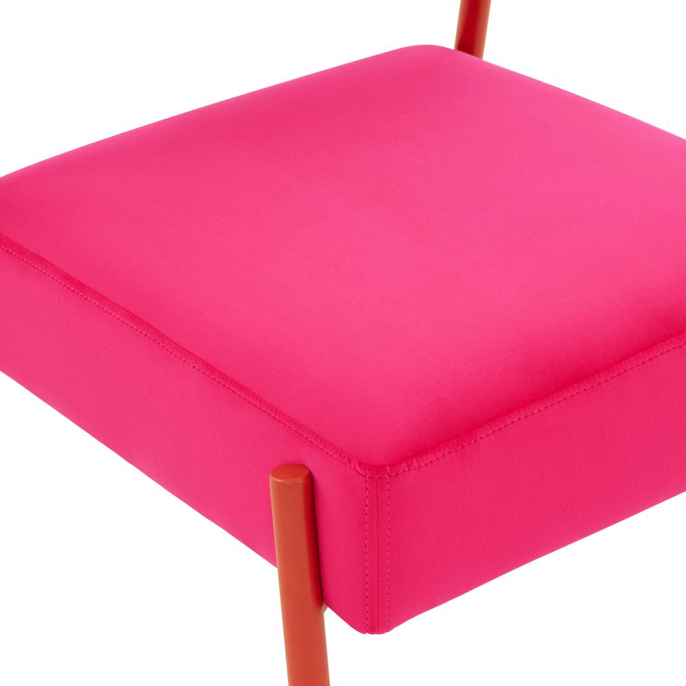 Jolene Hot Pink Velvet Accent Chair. Picture 12