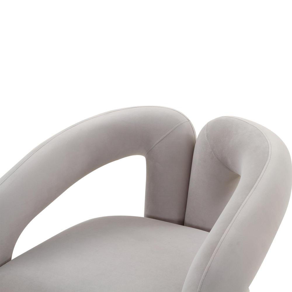 Jenn Grey Velvet Accent Chair. Picture 12