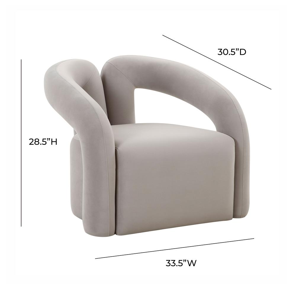 Jenn Grey Velvet Accent Chair. Picture 13