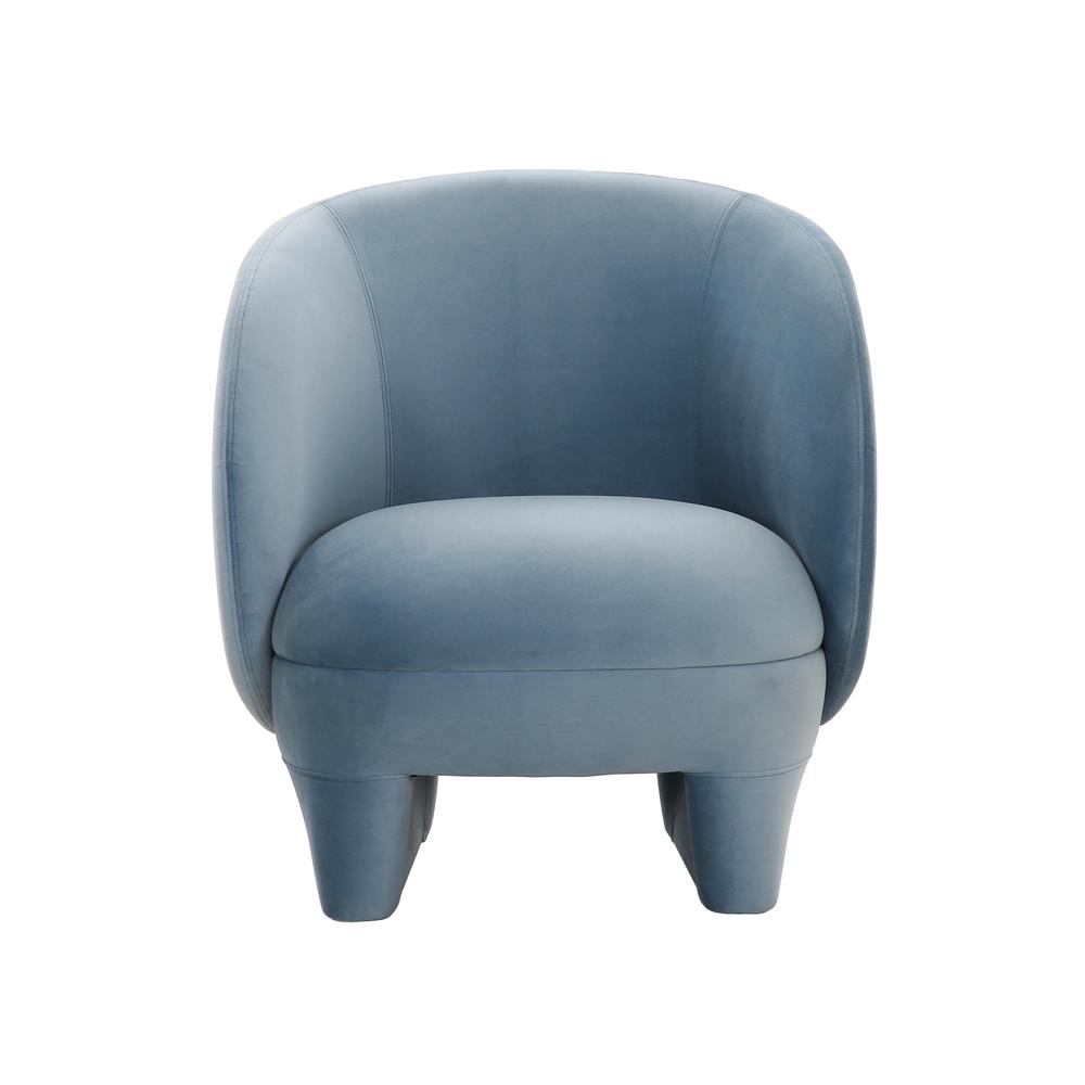 Kiki Blue Stone Velvet Accent Chair. Picture 9