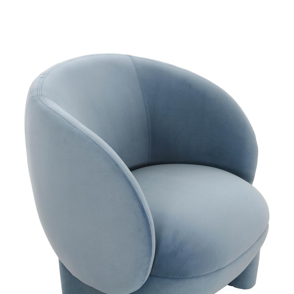 Kiki Blue Stone Velvet Accent Chair. Picture 11
