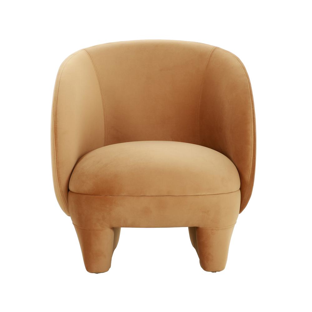 Kiki Cognac Velvet Accent Chair. Picture 10