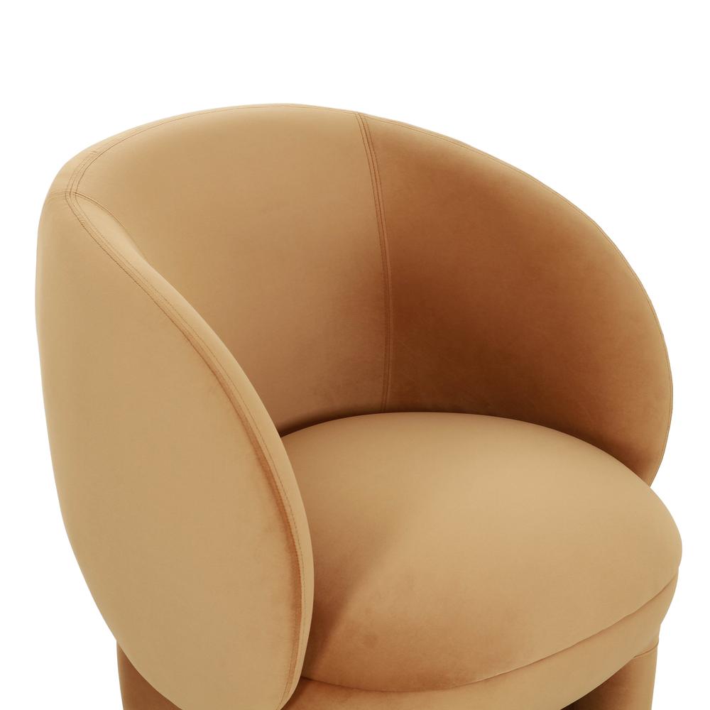 Kiki Cognac Velvet Accent Chair. Picture 12
