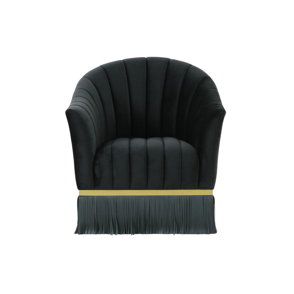 Enid Black Velvet Swivel Chair. Picture 8