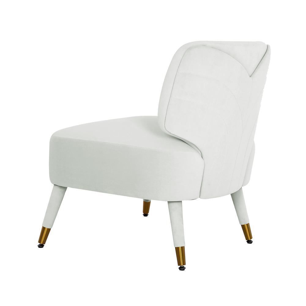 Athena Cream Velvet Accent Chair. Picture 22