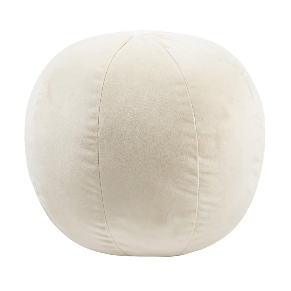 Boba 9" Cream Velvet Pillow. Picture 1