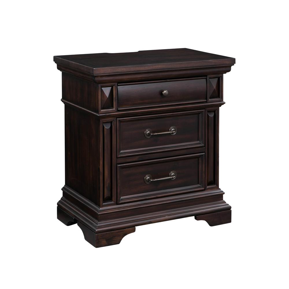 Stamford Brown Nightstand. Picture 1