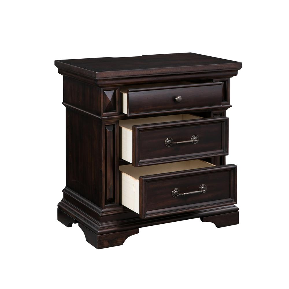 Stamford Brown Nightstand. Picture 4