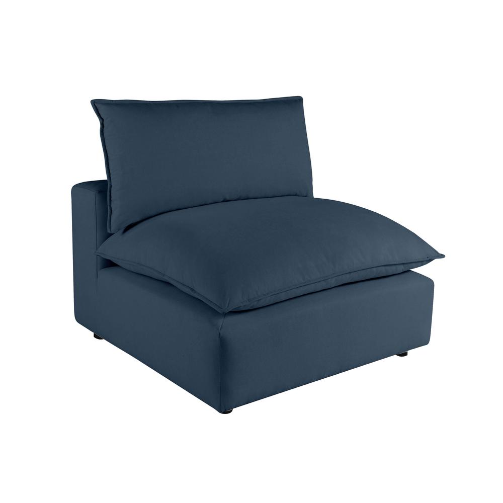 Cali Navy Armless Chair. Picture 1