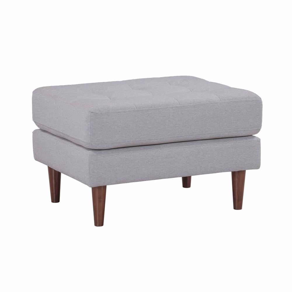 Cave Gray Tweed Ottoman. Picture 1