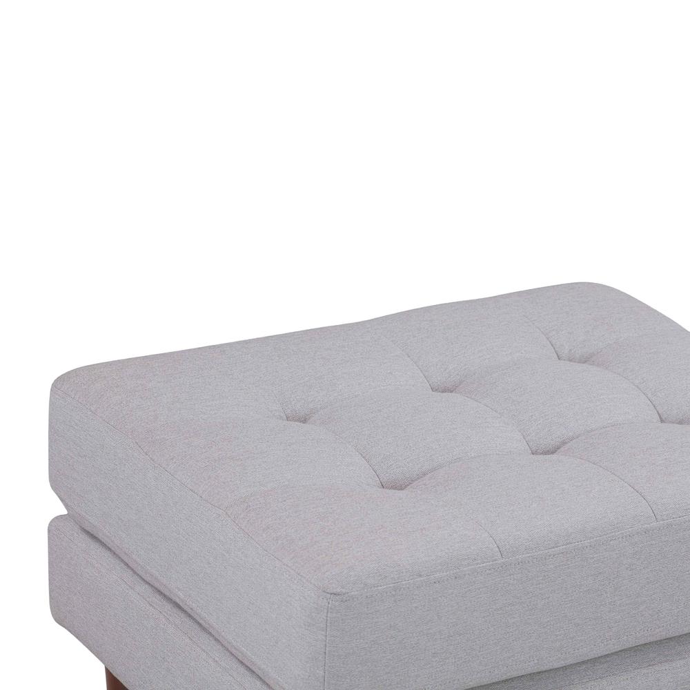 Cave Gray Tweed Ottoman. Picture 4