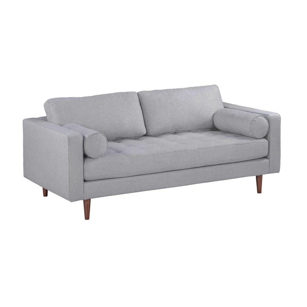 Cave Gray Tweed Loveseat. Picture 1
