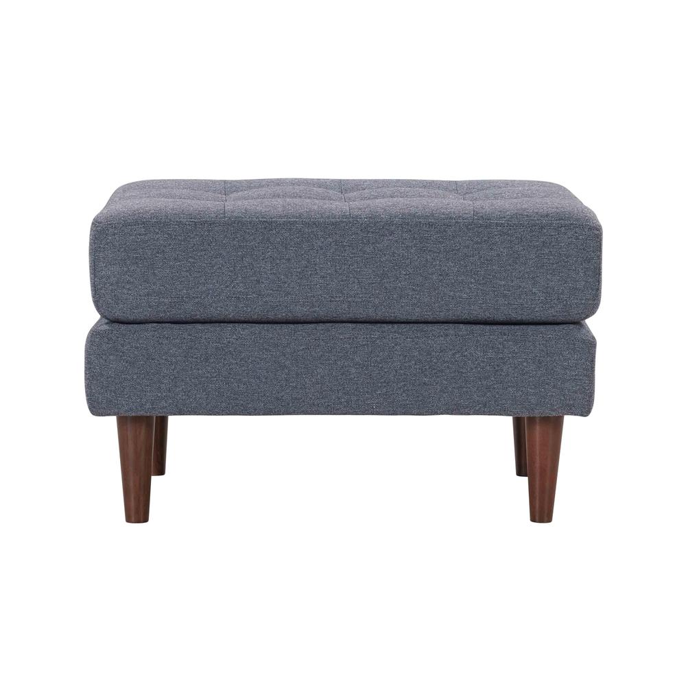 Cave Navy Tweed Ottoman. Picture 2