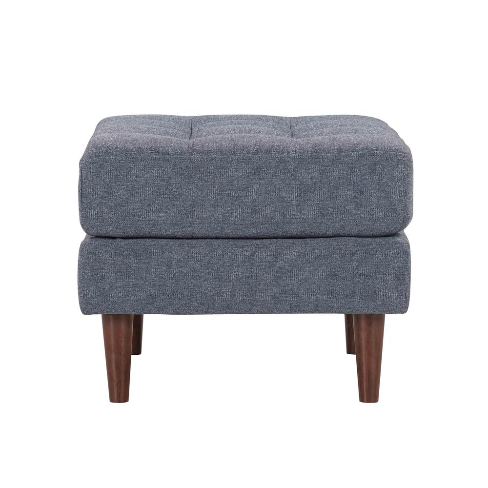 Cave Navy Tweed Ottoman. Picture 3