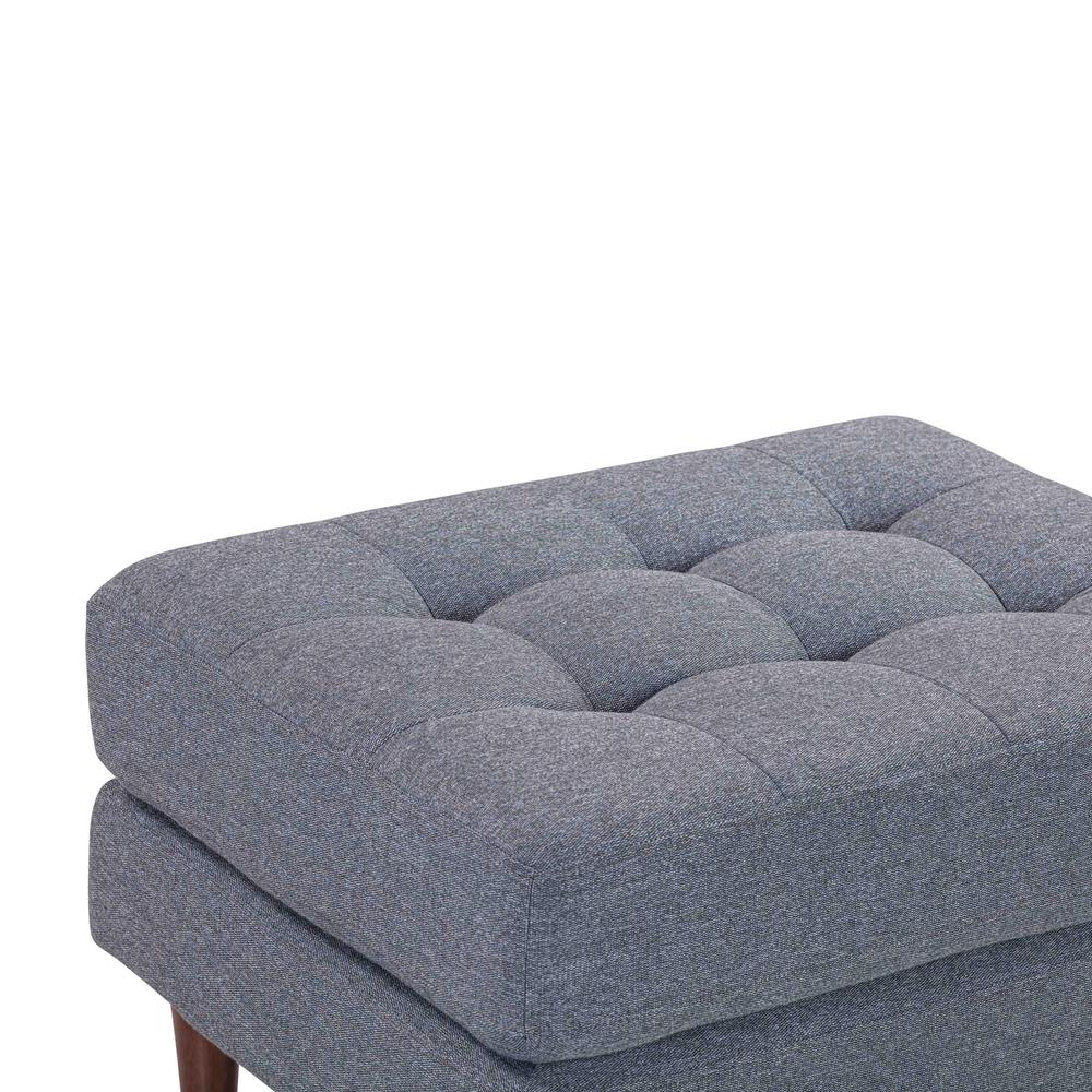 Cave Navy Tweed Ottoman. Picture 4