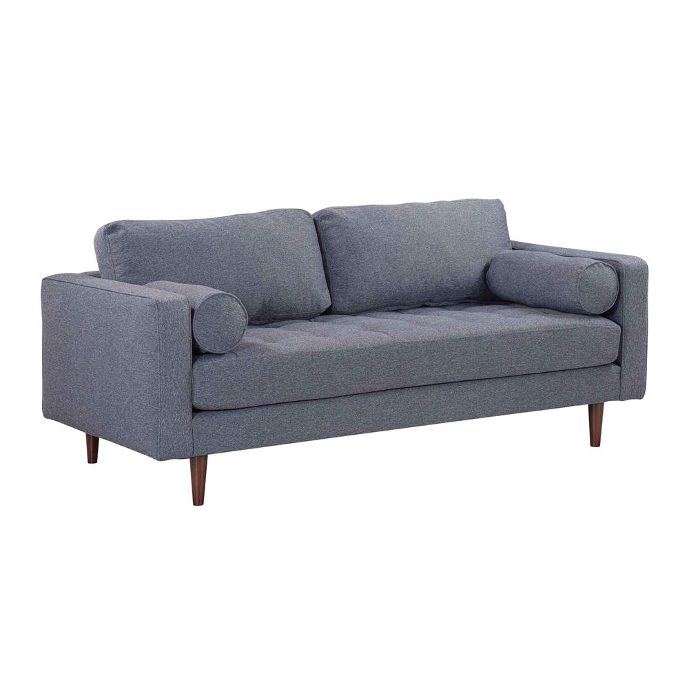 Cave Navy Tweed Loveseat. Picture 1
