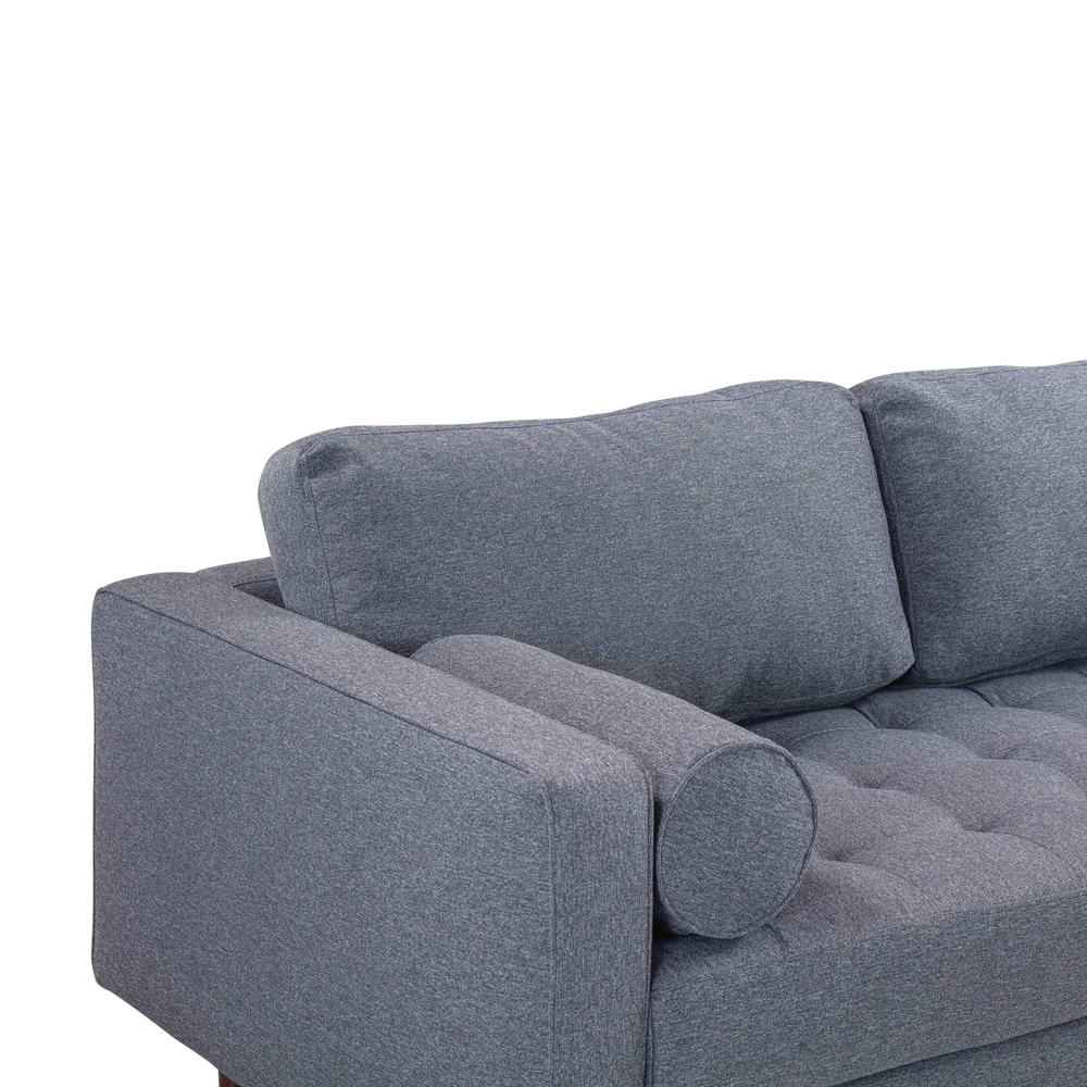 Cave Navy Tweed Loveseat. Picture 6