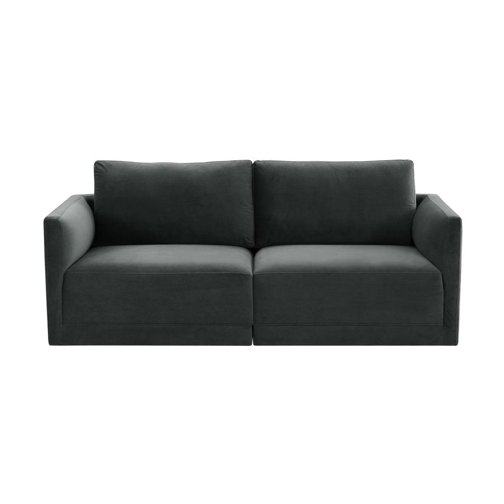 Willow Charcoal Modular Loveseat. Picture 2