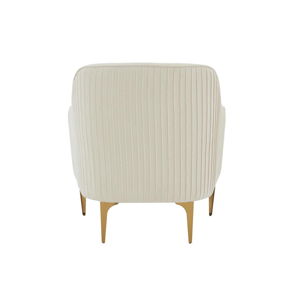Serena Cream Velvet Accent Chair. Picture 4