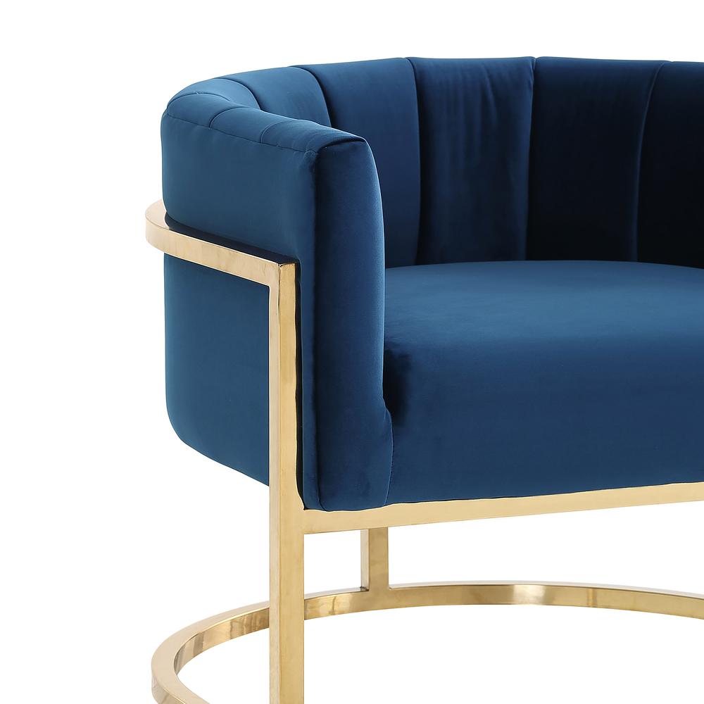 Magnolia Navy Chair with Gold Base. Picture 5