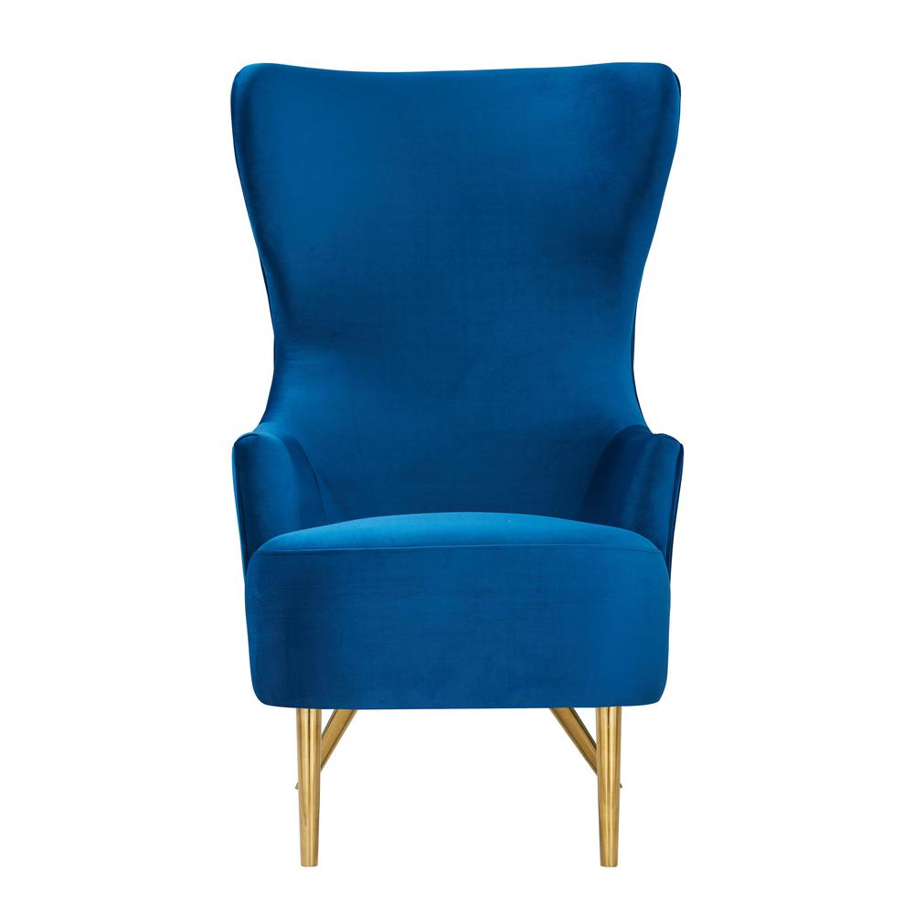 Julia Navy Wingback Chair. Picture 5