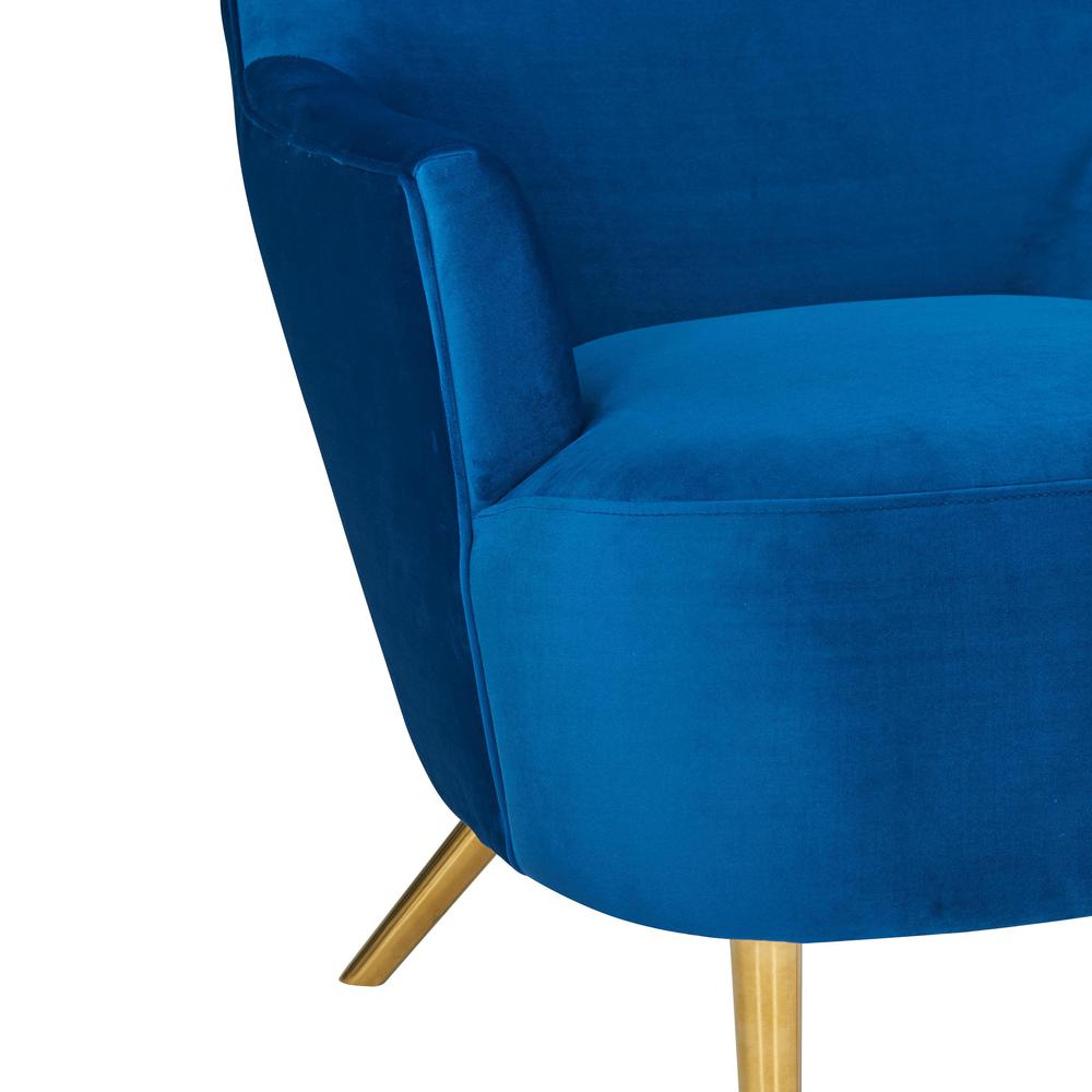 Julia Navy Wingback Chair. Picture 7