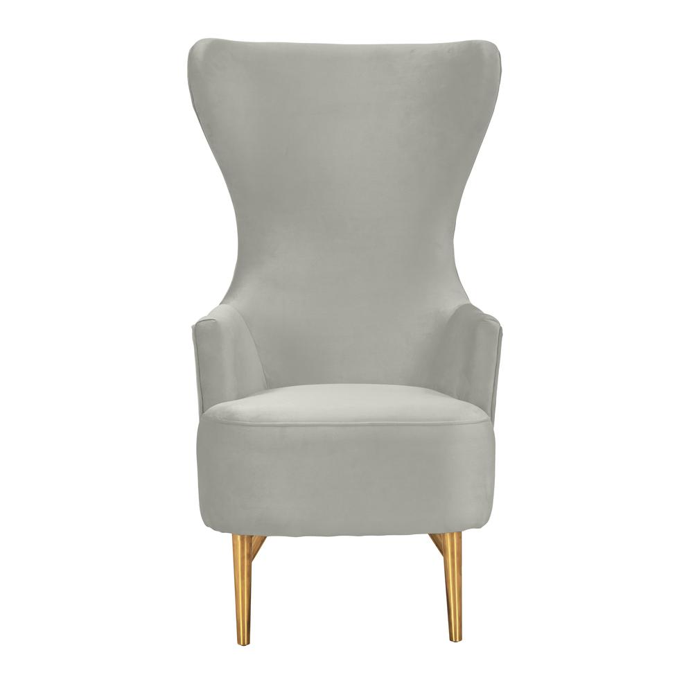 Julia Grey Wingback Chair. Picture 4