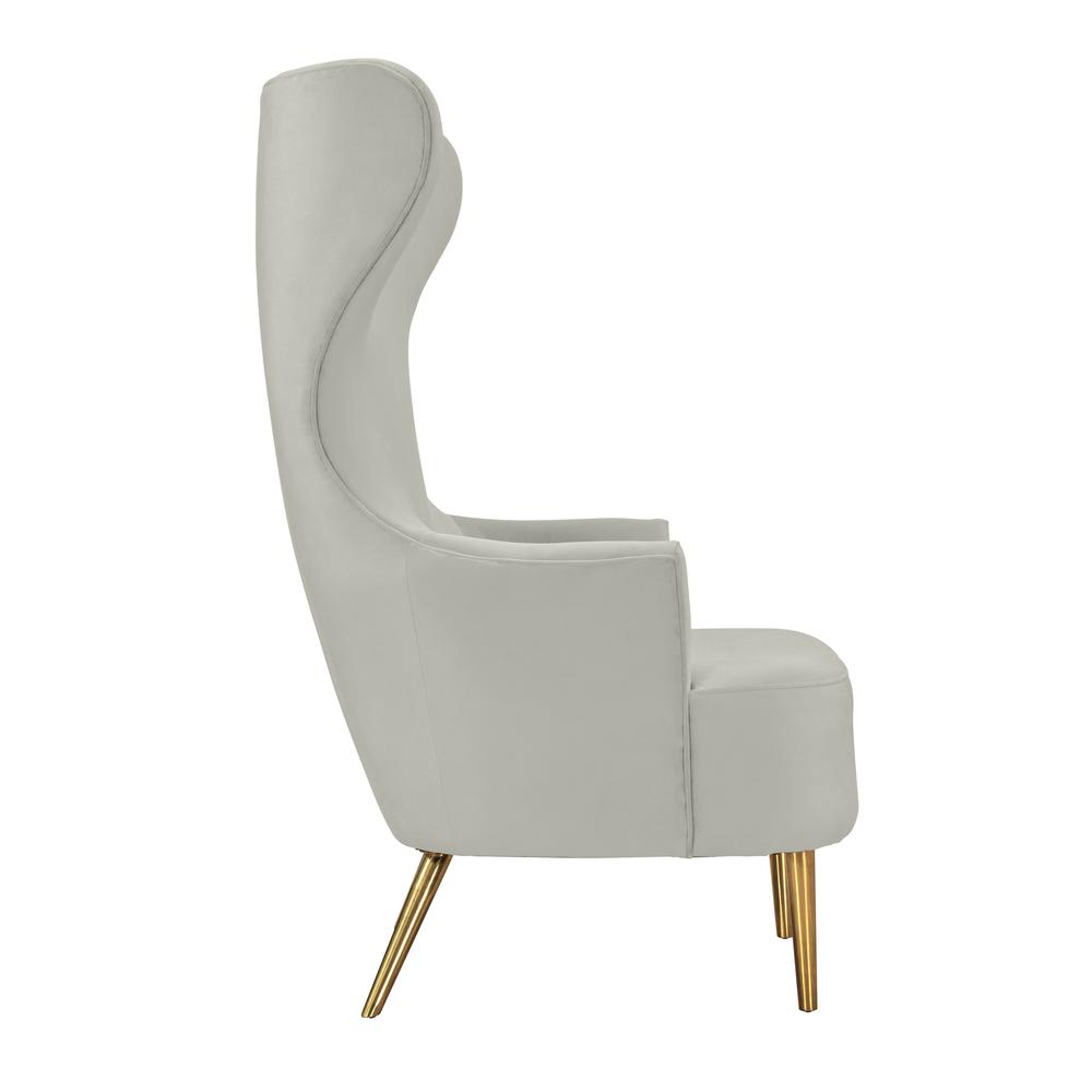 Julia Grey Wingback Chair. Picture 5