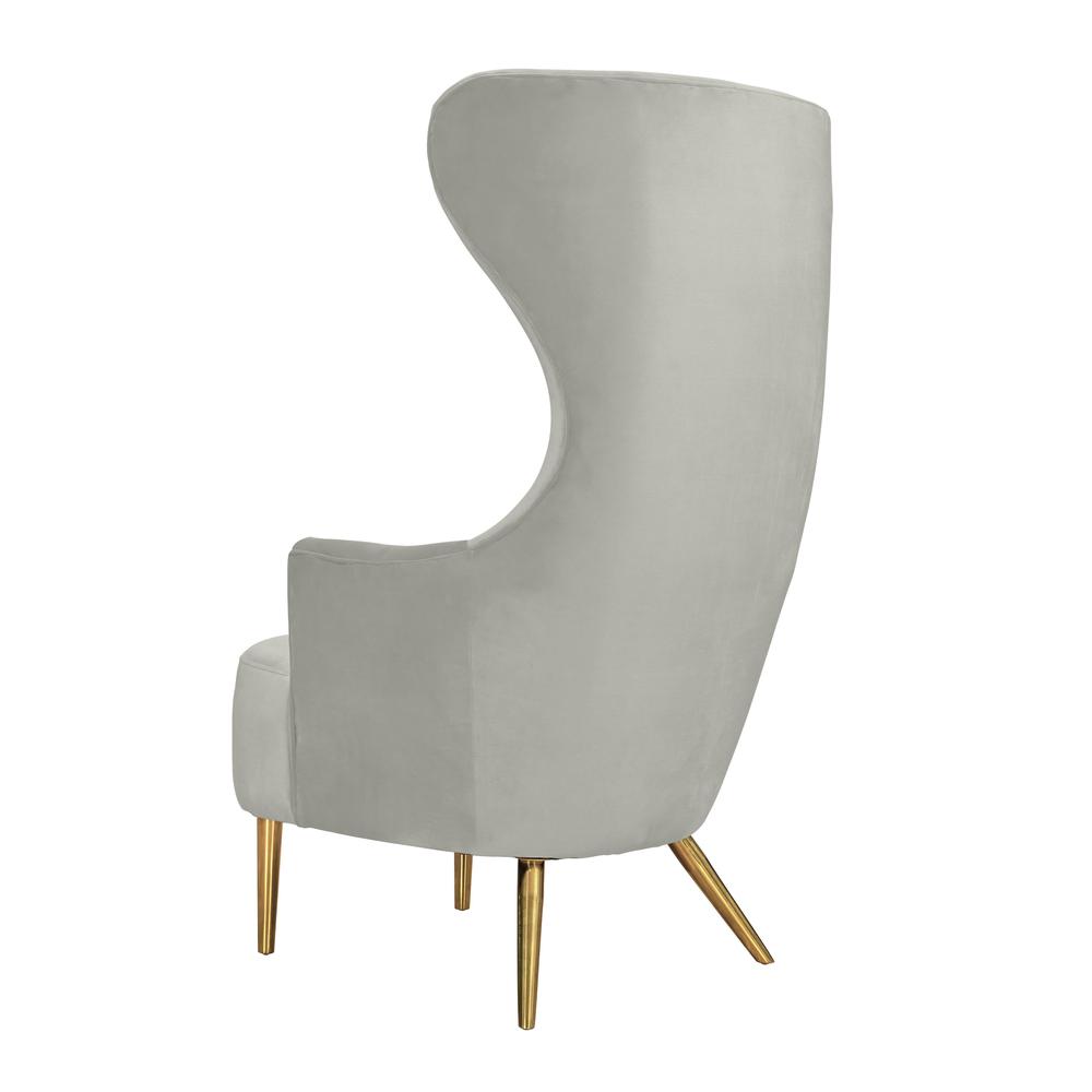 Julia Grey Wingback Chair. Picture 6