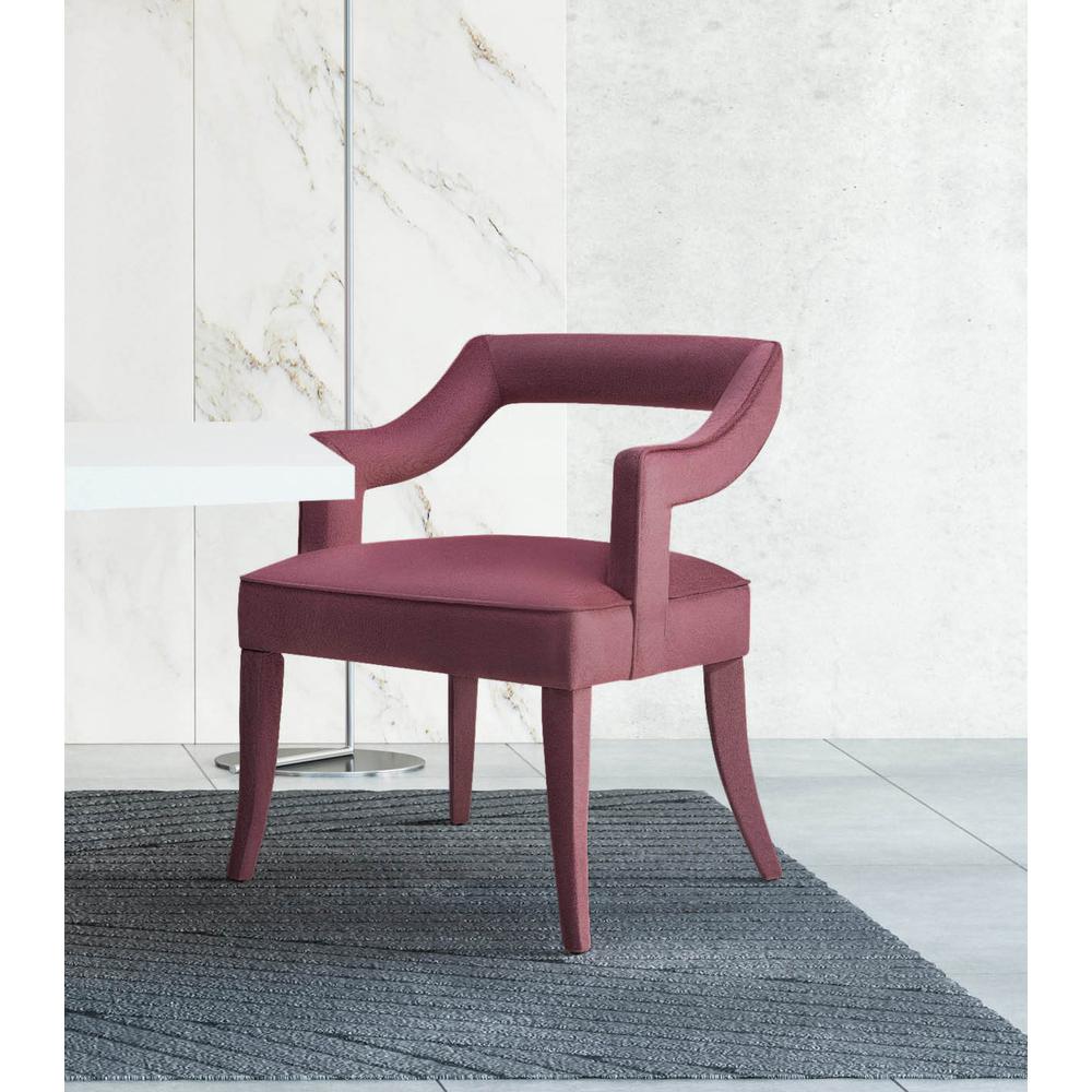 Tiffany Pink Slub Velvet Chair. Picture 2