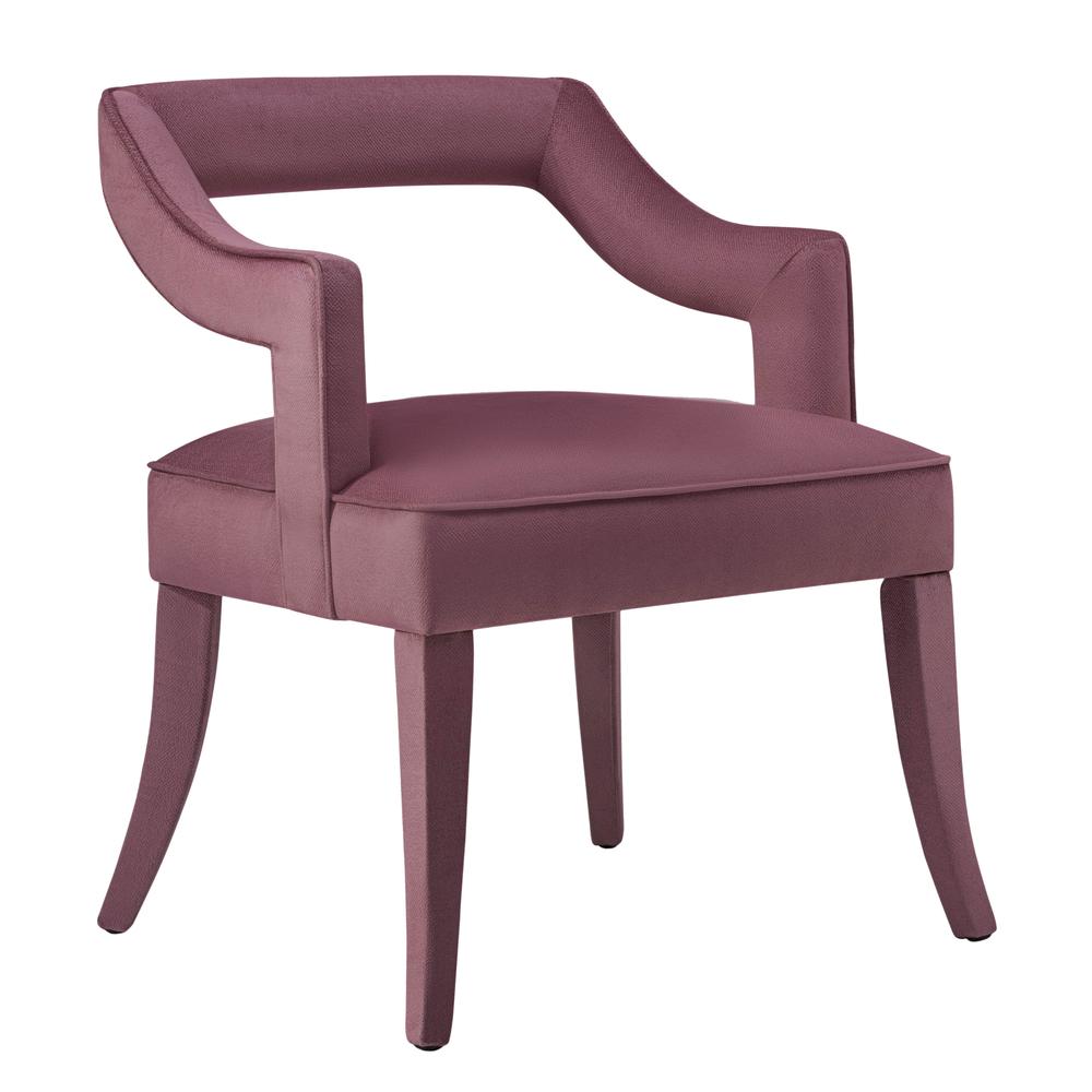 Tiffany Pink Slub Velvet Chair. Picture 3