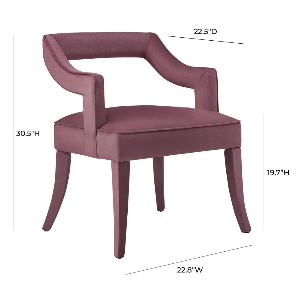 Tiffany Pink Slub Velvet Chair. Picture 9