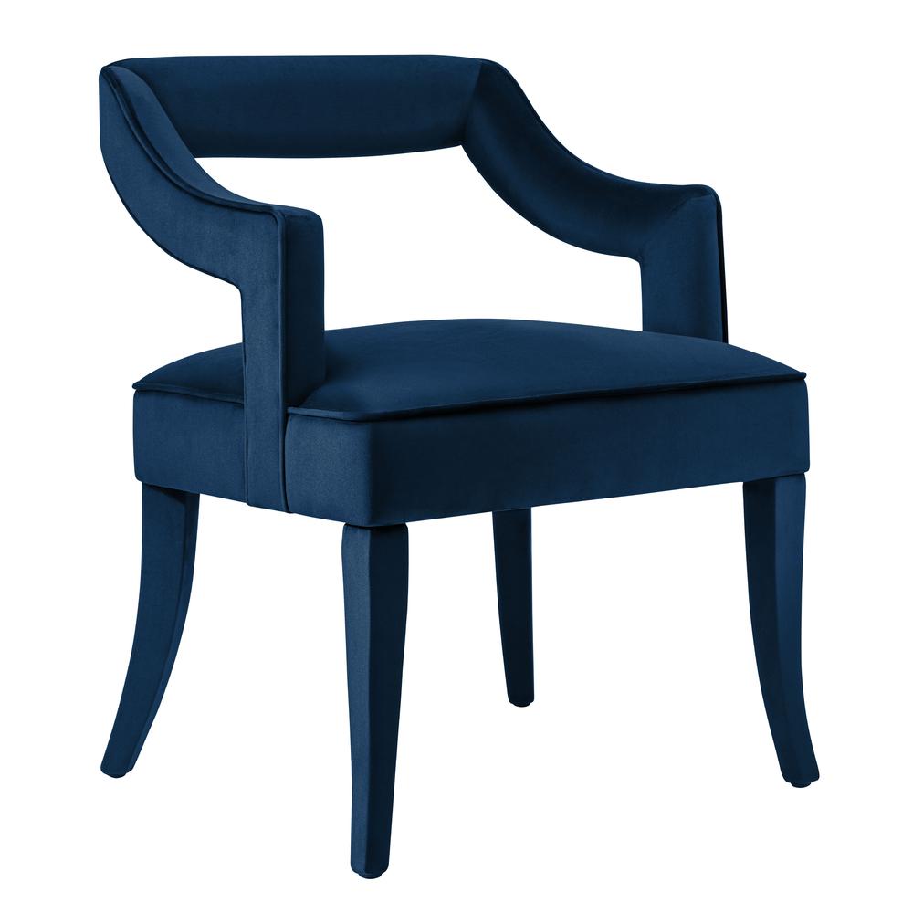 Tiffany Navy Velvet Chair. Picture 5