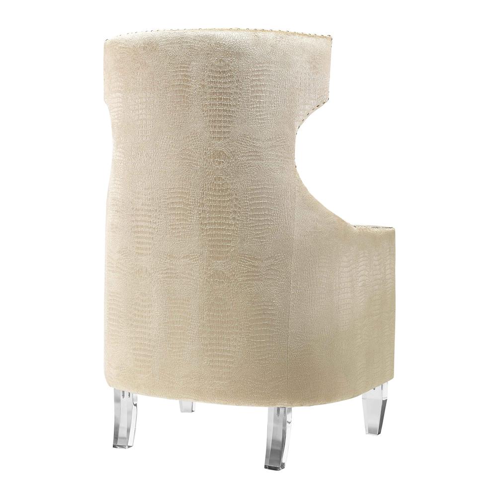 Gramercy Gold Croc Velvet Wing Chair. Picture 4