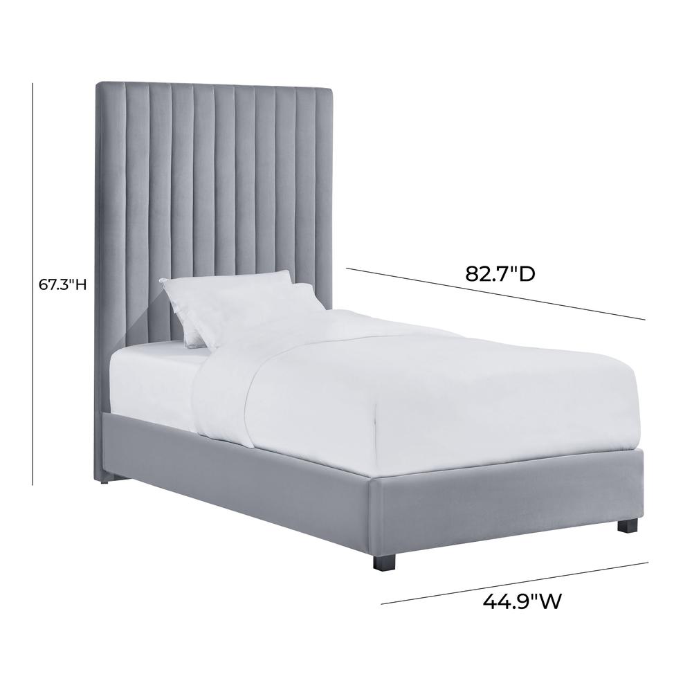 Arabelle Grey Bed Twin. Picture 6