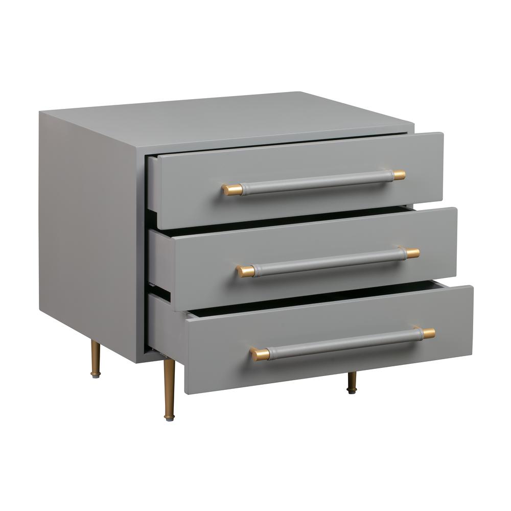 Trident Grey Nightstand. Picture 3