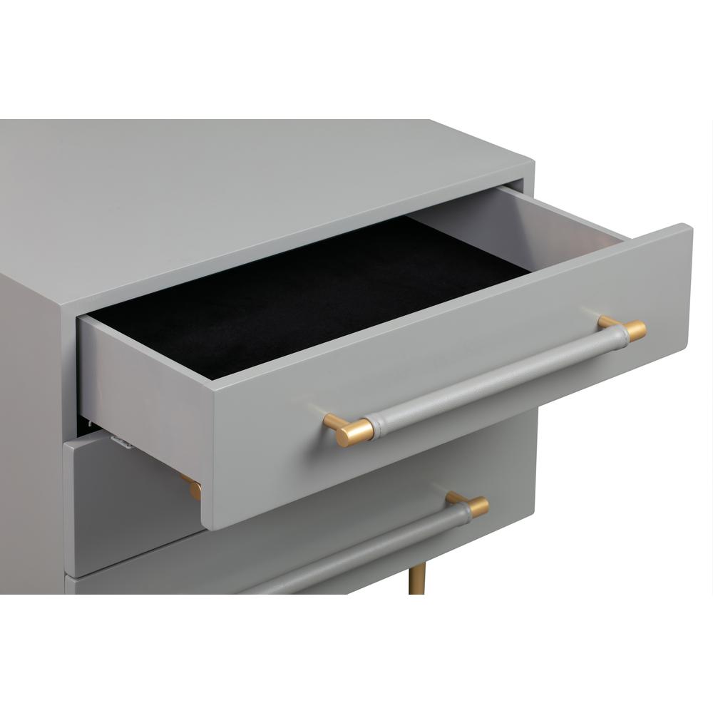 Trident Grey Nightstand. Picture 6