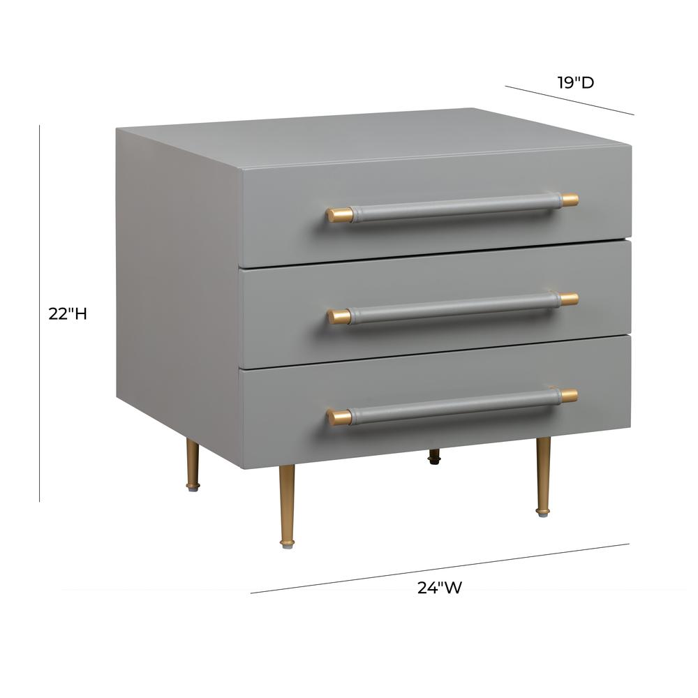 Trident Grey Nightstand. Picture 8