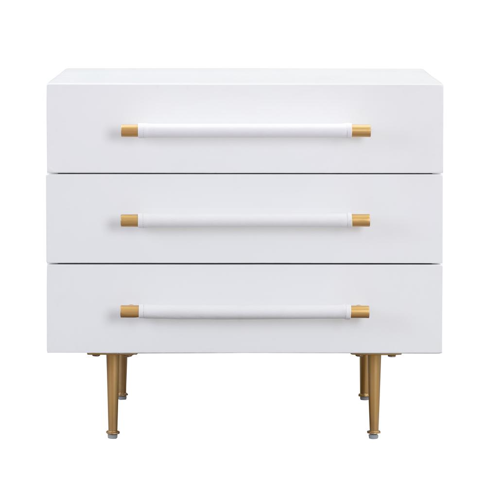 Trident White Nightstand. Picture 2