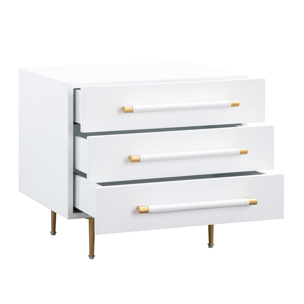 Trident White Nightstand. Picture 3