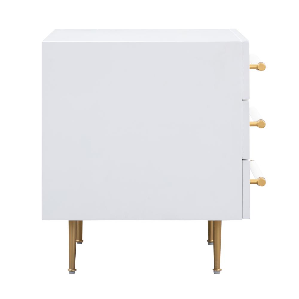Trident White Nightstand. Picture 4
